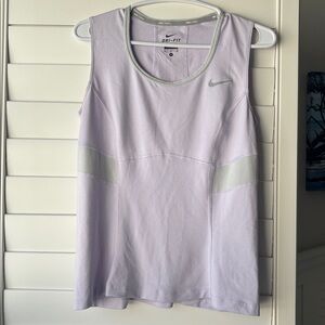 Nike Women's Dri Fit Lavender and Light Green Tank Top